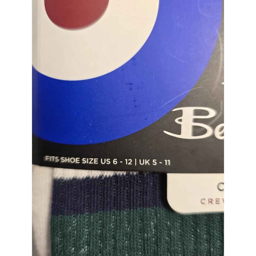 Ben Sherman 5 Pack Mens Socks , Size 6-12  MSRP‎ 40